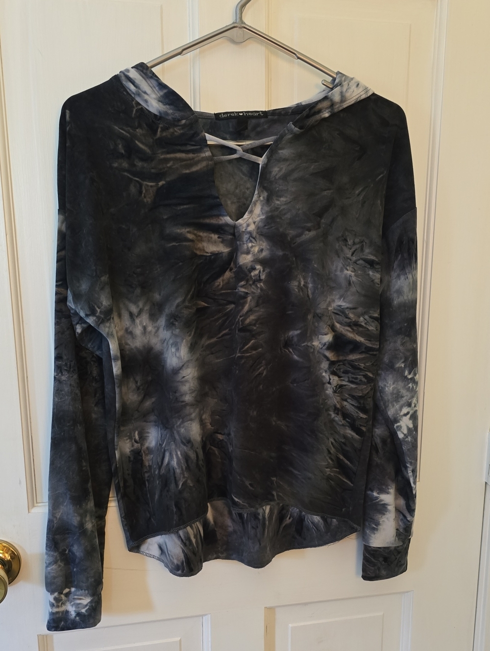 Derek Heart Women's Tie-Dye Hooded Top